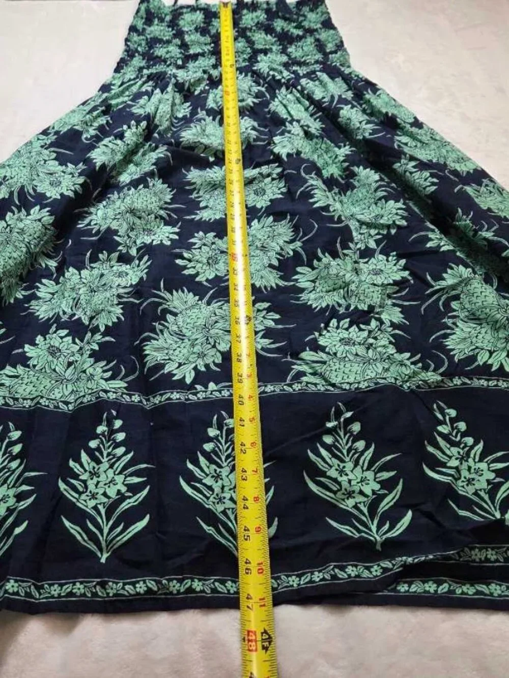 New XL J.Crew wave maxi dress in pineapple print cotton voile